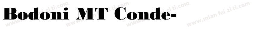 Bodoni MT Conde字体转换